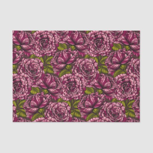 Papier Mousseline Roses pour vous (Recto)