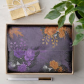 Papier Mousseline Roses pourpres et oranges Halloween Decoupage (Cadeau)