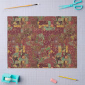 Papier Mousseline Roses profonds d'échantillon de collage de (Artisanat)