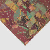 Papier Mousseline Roses profonds d'échantillon de collage de (Détail)