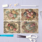 Papier Mousseline Roses Rococo (Artisanat)
