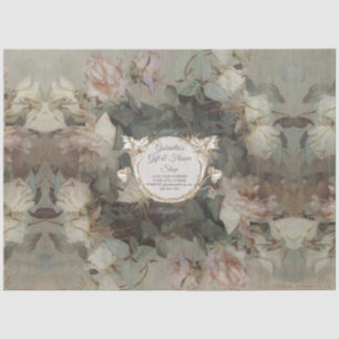 Papier Mousseline Roses rose florale Elégant or d'affaires enveloppe