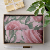 Papier Mousseline Roses roses (Cadeau)
