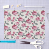 Papier Mousseline Roses roses (Artisanat)