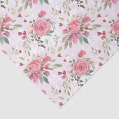 Papier Mousseline Roses roses (Détail)