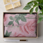 Papier Mousseline Roses roses (Cadeau)
