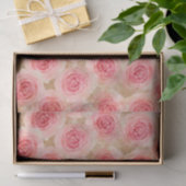 Papier Mousseline Roses roses (Cadeau)