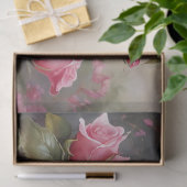 Papier Mousseline Roses roses antiques (Cadeau)