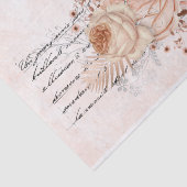 Papier Mousseline Roses roses blanches et Ephémère des oiseaux (Détail)