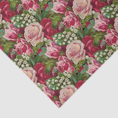 Papier Mousseline Roses roses et rouges (Détail)