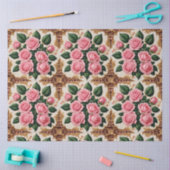 Papier Mousseline Roses roses modernes belle collection (Artisanat)