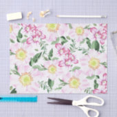 Papier Mousseline Roses roses roses Boho Floral Motif (Artisanat)