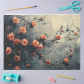 Papier Mousseline Roses roses roses Escalade Vine Moody Decoupage (Artisanat)