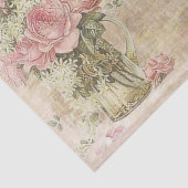 Papier Mousseline Roses roses roses et colombes blanches sur tan dév (Détail)