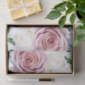 Papier Mousseline Roses roses roses Florales Verdure Mariage moderne (Cadeau)