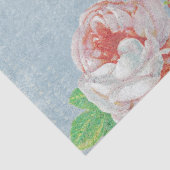 Papier Mousseline Roses roses roses romantiques et vieux script (Détail)