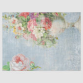 Papier Mousseline Roses roses roses romantiques et vieux script (Recto)