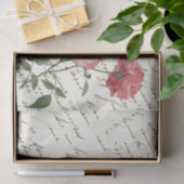 Papier Mousseline Roses roses roses vintages en français (Cadeau)