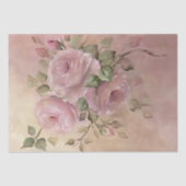 Papier Mousseline Roses roses vintages (Recto)