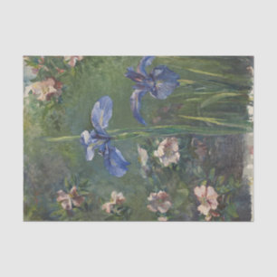 Papier Mousseline Roses roses vintages et Irises pourpres Jolies fle