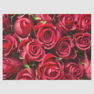 Papier Mousseline Roses rouges