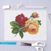 Papier Mousseline Roses rouges, brunes et roses (Artisanat)