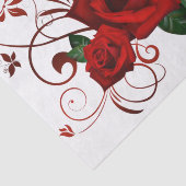 Papier Mousseline Roses rouges en papier de tissus (Détail)