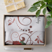 Papier Mousseline Roses rouges en papier de tissus (Cadeau)