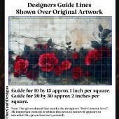 Papier Mousseline Roses rouges noires, Mur Patiné vieilli CQ5 Découp