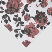 Papier Mousseline Roses rouges rustiques vintages (Détail)