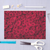 Papier Mousseline Roses rouges Valentine (Artisanat)