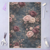 Papier Mousseline Roses tempêtueuses (Artisanat)