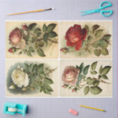 Papier Mousseline Roses vintages (Artisanat)