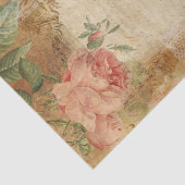 Papier Mousseline Roses vintages et dentelle (Détail)