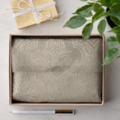 Papier Mousseline Roses vintages sur Grungy Sepia Damask (Cadeau)