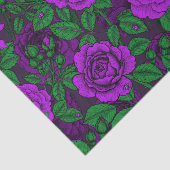 Papier Mousseline Roses violets (Détail)