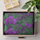 Papier Mousseline Roses violets (Cadeau)