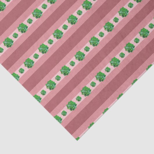 Papier Mousseline Rosette Succulents Papier Tissu (Détail)