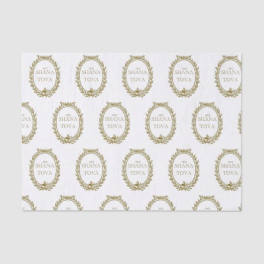 Papier Mousseline Rosh Hashana Papier Tissu Inspiré Parisien (Recto)