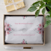 Papier Mousseline Rosh Hashanah Star de David Fleur rose blanc (Cadeau)