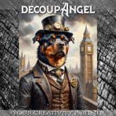 Papier Mousseline Rottweiler à Londres - Découpage -