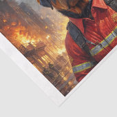 Papier Mousseline Rottweiler comme pompier - (Détail)