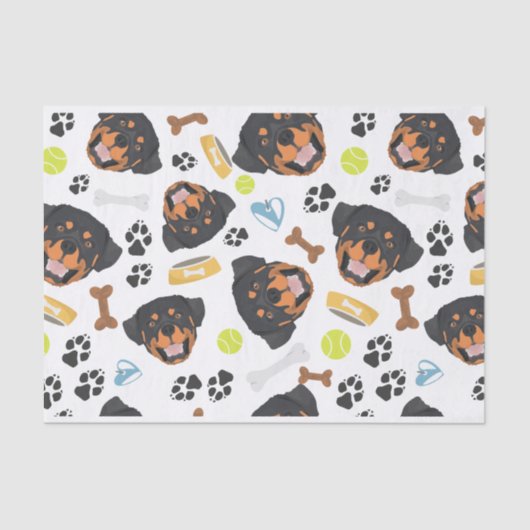 Papier Mousseline Rottweiler de sourire de chien (Recto)