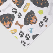 Papier Mousseline Rottweiler de sourire de chien (Détail)