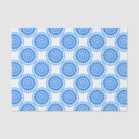 Papier Mousseline Roue à eau bleue (Recto)