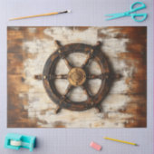 Papier Mousseline Roue de navire rustique Helm Découpage nautique (Artisanat)