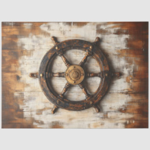 Papier Mousseline Roue de navire rustique Helm Découpage nautique