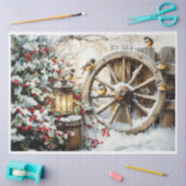 Papier Mousseline Roue en Wagon rustique (Artisanat)