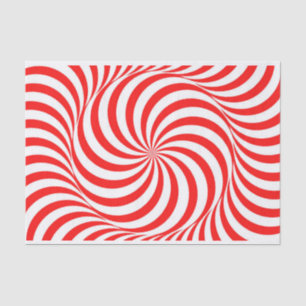 Papier Mousseline Roue rouge et blanc/torse