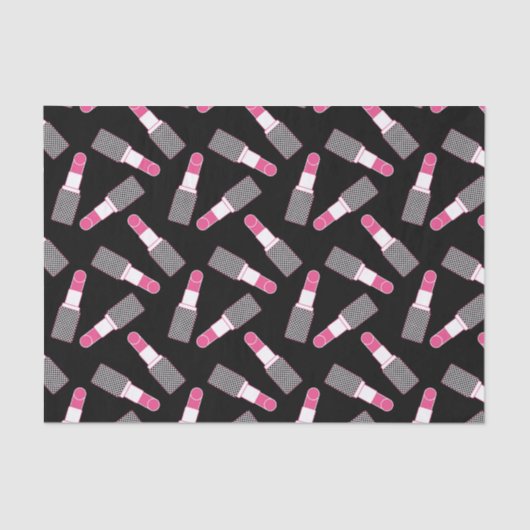 Papier Mousseline Rouge à lèvres rose (Recto)